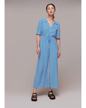 Whistles Vertical Stack Jumpsuit - Blue