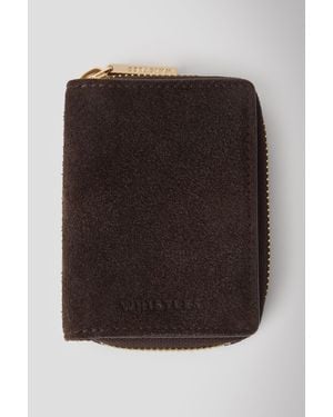 Whistles Suede Koa Compact Purse - Black