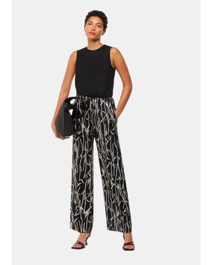 Whistles Bamboo Shoots Trouser - Black