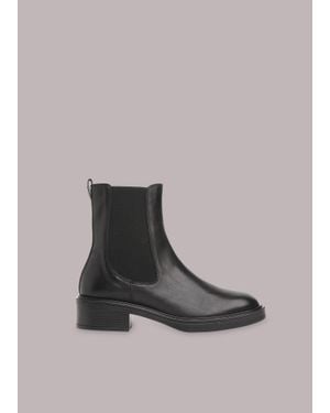 Whistles Rue Elasticated Chelsea Boot - Black