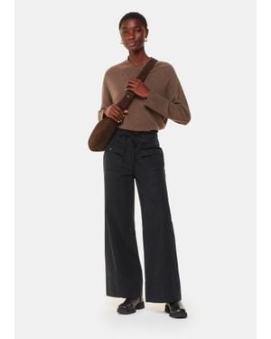 Whistles Charlie Drawstring Pant - White