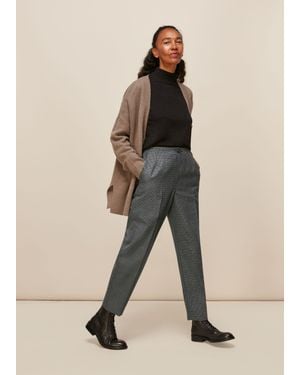 Whistles Anita Easy Check Trouser - Natural