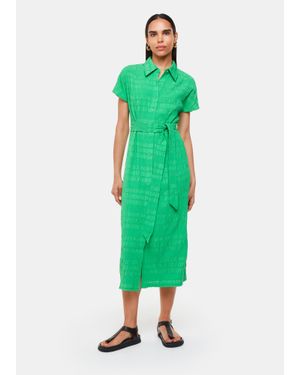 Whistles Millie Textured Dress - Green