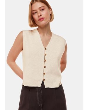 Whistles Bailey Button Through Tank - Natural