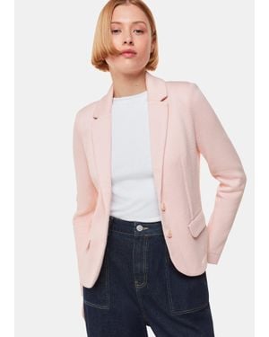 Whistles Slim Jersey Jacket - White