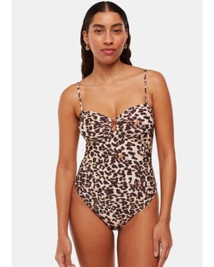 Whistles Animal Printed Swimsuit - Black