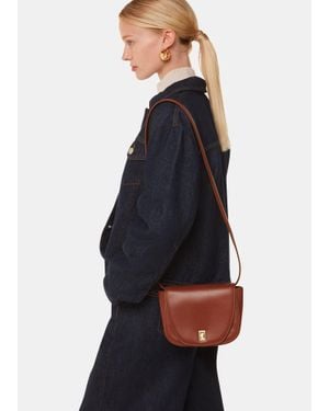 Whistles Carlota Turnlock Satchel - Blue