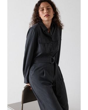 Whistles Twill Boiler Suit - Black