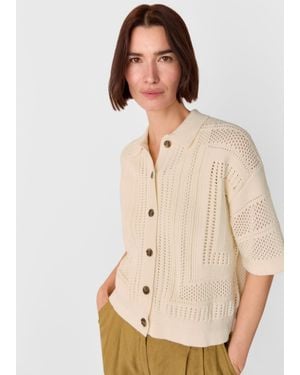 Whistles Crochet Knitted Shirt - Natural
