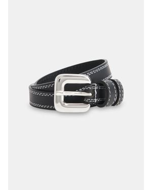 Whistles Square Buckle Belt - Black