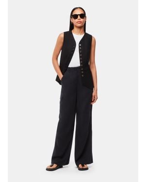 Whistles Grace Luxe Cargo Pant - Black