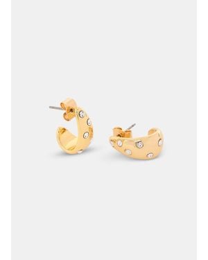 Whistles Diamante Mini Curved Earring - White