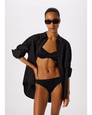 Whistles Ribbed Basic Bikini Bottom - Black