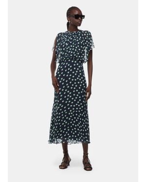 Whistles Moon Spot Print Midi Dress - Blue