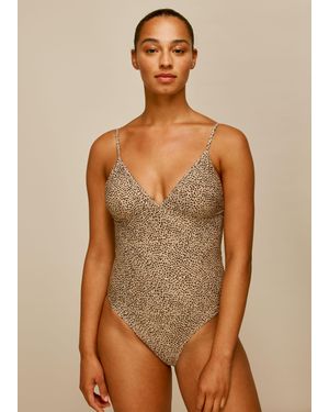 Whistles Mini Leopard Print Swimsuit - Brown