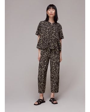 Whistles Hannah Sahara Cat Blouse - Grey