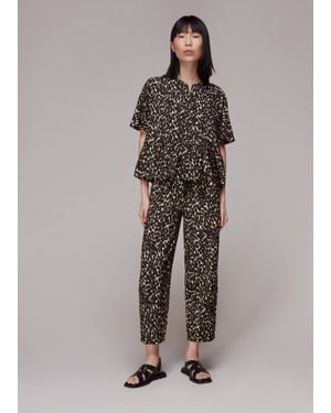 Whistles Hannah Sahara Cat Blouse - Grey