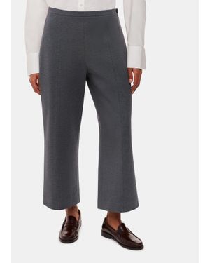 Whistles Petite Camilla Wide Leg Trouser - Blue
