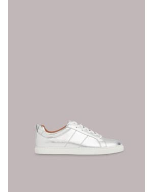 Whistles Koki Lace Up Trainer - Metallic