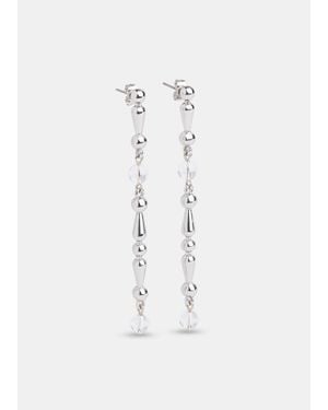 Whistles Mixed Bead Drop Earring - White