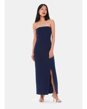 Whistles Gemma Strapless Maxi Dress - Blue