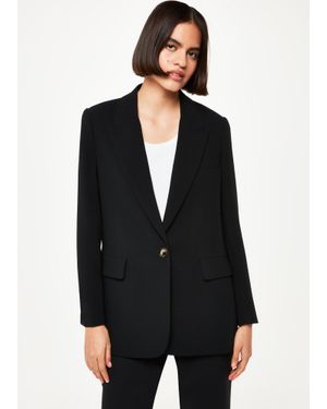 Whistles Crepe Boyfriend Blazer - Black