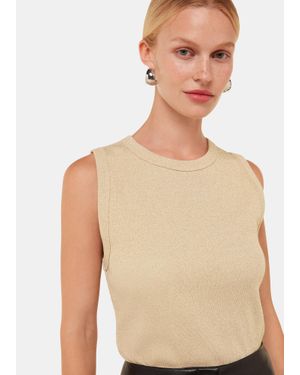 Whistles Luna Sparkle Tank - Natural