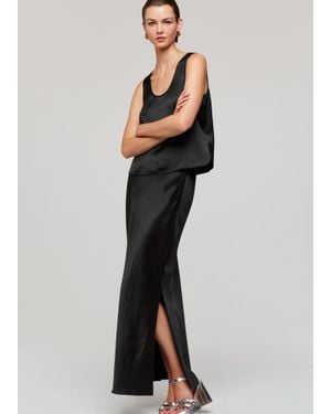 Whistles Ella Bias Cut Skirt - Black