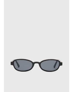Whistles Slim Oval Sunglasses - Black