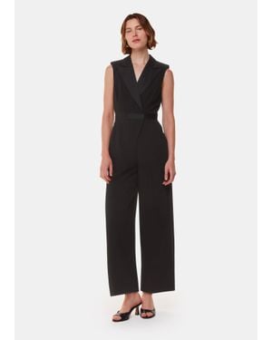 Whistles Edie Tuxedo Jumpsuit - Black