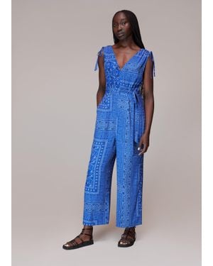 Whistles Bandana Print Jumpsuit - Blue