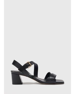 Whistles Block Heel Buckle Sandal - White