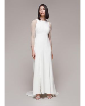 Whistles Cecilia Dobby Wedding Dress - White