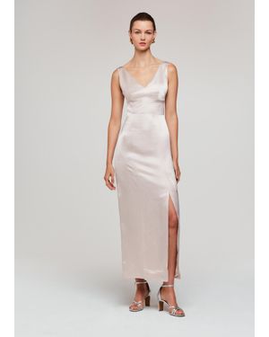 Whistles Charlotte Satin Maxi Dress - White