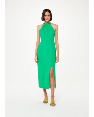 Whistles Eliza Halterneck Midi Dress - Green