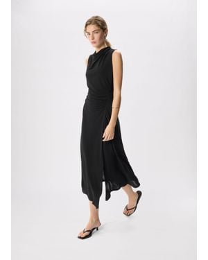 Whistles Ruched Halter Jersey Dress - White