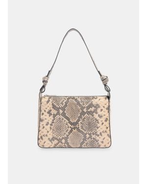 Whistles Erica Snake Shoulder Bag - White