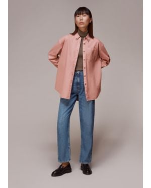Whistles Ruby Denim Pocket Shirt - Pink