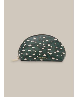 Whistles Nina Make Up Bag - Green