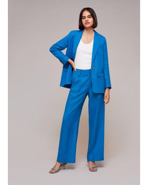 Whistles Lucy Linen Blazer - Blue