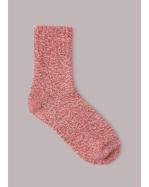Whistles Chunky Marl Socks - Pink