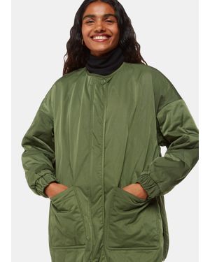 Whistles Petite Esther Quilted Coat - Green
