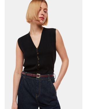 Whistles Square Buckle Belt - Black