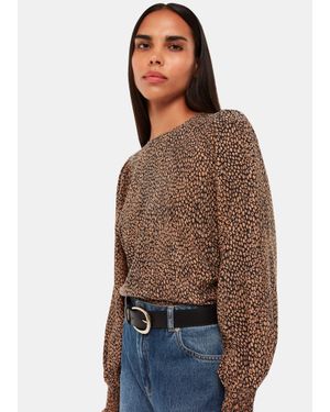 Whistles Coffee Bean Blouse - Brown