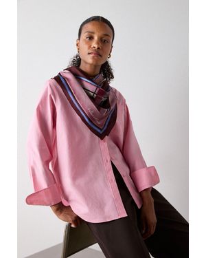 Whistles Relaxed Fit Cotton Shirt - Pink