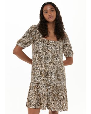 Whistles Ink Spot Dress - Brown