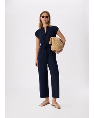 Whistles Sleeveless Drawstring Jumpsuit - Blue