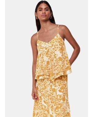Whistles Seashore Print Cami Top - Multicolour