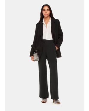 Whistles Satin Side Stripe Tux Trouser - Black