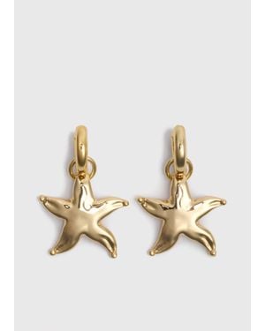 Whistles Starfish Hoop Earring - White